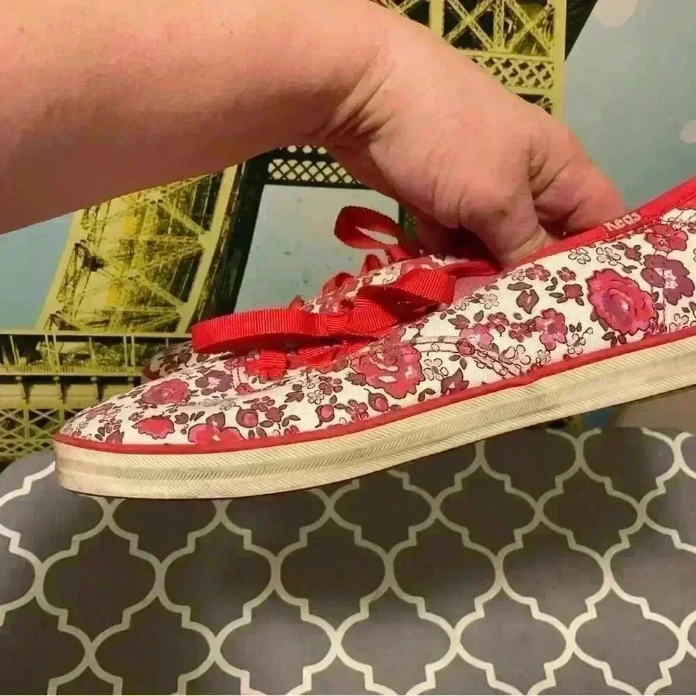 COPY - Keds floral flowers red white sz.8.5/39.5 - Picture 6 of 6